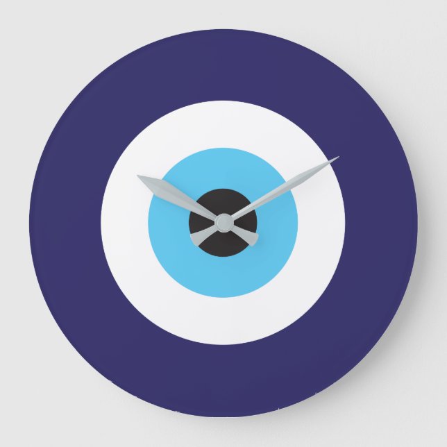 Skydd av Evil Öga Clock Stor Klocka (Framsida)