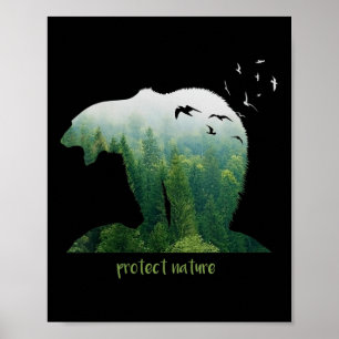 Skydd av kvinnans naturmiljö poster