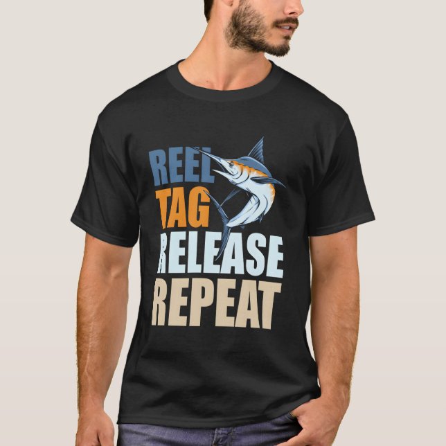 Skydd av Marlin Fishing Märkre Release Protection  T Shirt (Framsida)