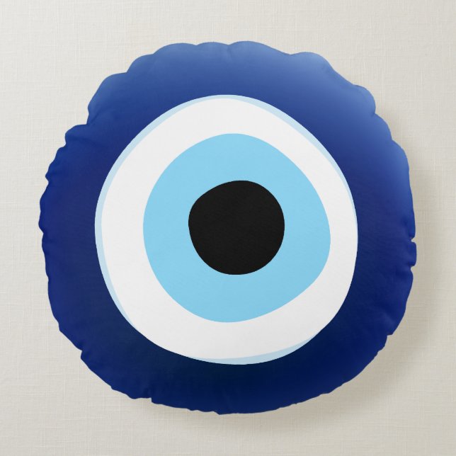 Skydd av Medelhavets östra Öga Rund Kudde (Framsidan)