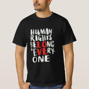 Skydd av Världen runt för mänskliga Höger T Shirt