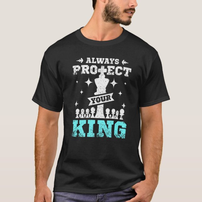 Skydda alltid ditt kung-schess Premium T Shirt (Framsida)