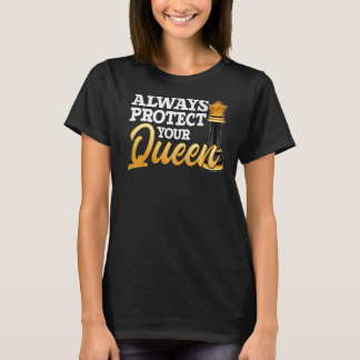 Skydda alltid drottningschackspelaren t shirt