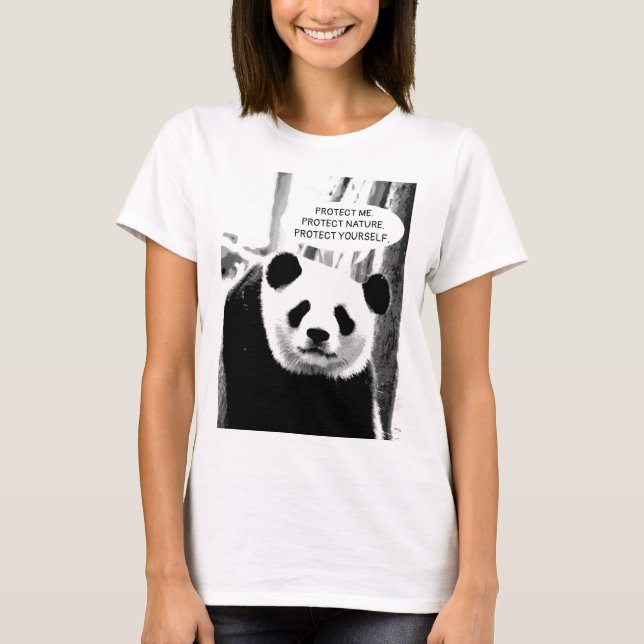 Skydda Anpassningsbarna för naturskydd Panda Bear  T Shirt (Framsida)