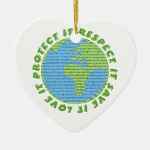 Skydda anpassningsbarnas ornament på Earth Day Kär