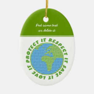 Skydda anpassningsbarnas ornament på Earth Day Kär