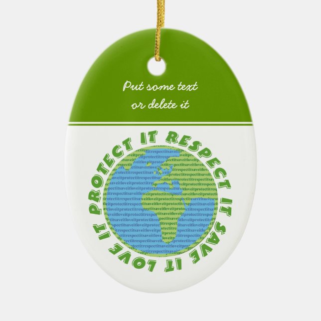 Skydda anpassningsbarnas ornament på Earth Day Kär (Framsidan)