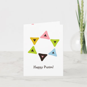 Skydda av det Hamantaschen Purim kortet Kort