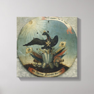 Skydda av ett Prussian kommenderar, 1764 Canvastryck