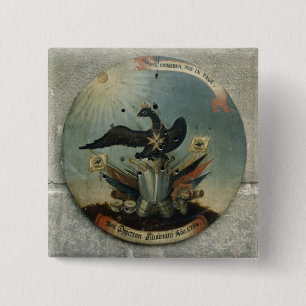 Skydda av ett Prussian kommenderar, 1764 Knapp