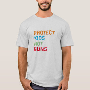 Skydda barn. Inte pistoler färg fattig grunge T Shirt