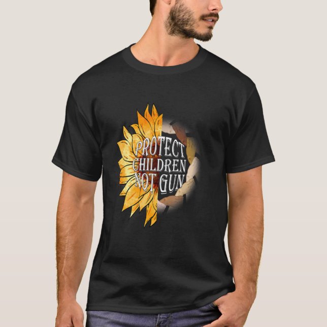 Skydda barn, inte vapen, Bära Orange, slut Gun Vio T Shirt (Framsida)