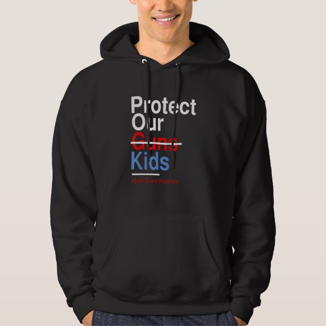 Skydda barn inte vapen Nog Stoppa vapenvåldet Hoodie (Framsida)