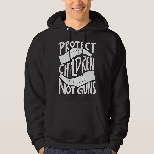 Skydda barn inte vapen Orange Hoodie (Framsida)