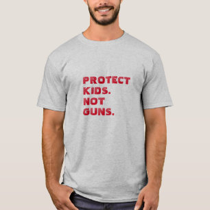 Skydda barn. Inte vapen, rött, modigt modernt T Shirt