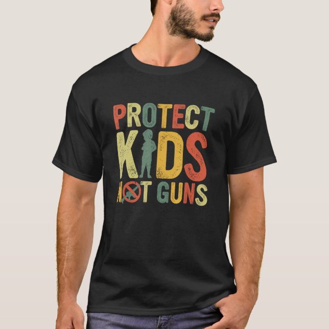 Skydda barn mot våld mot barn, inte vapen t shirt (Framsida)