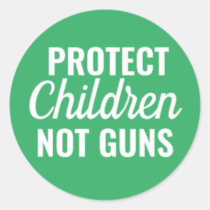Skydda barn - Pro Gun Control Runt Klistermärke