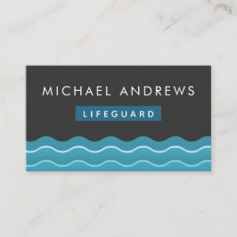 Skydda Bassäng Vatten Vågar  enkelt minimalistiskt Visitkort