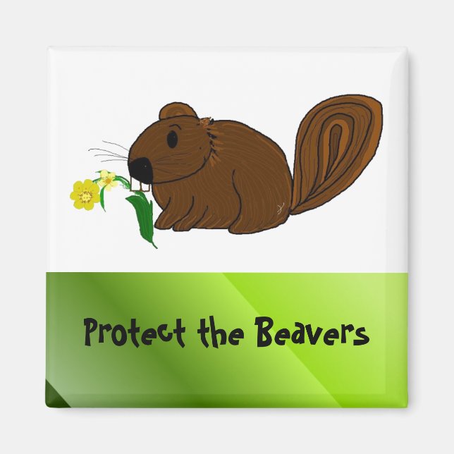 Skydda Beavers Magnet (Framsidan)