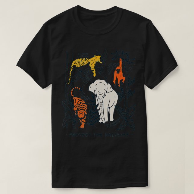 Skydda det botaniska diagramskiktets ändpunkt t shirt (Design framsida)