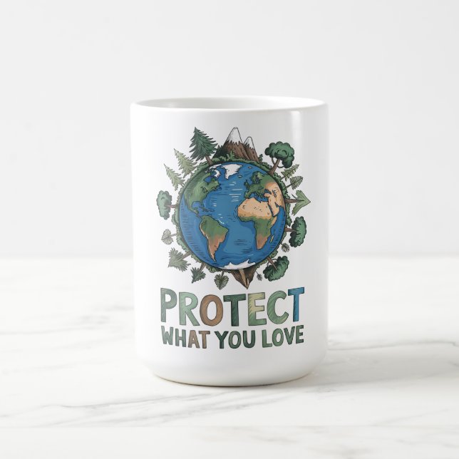 Skydda det du Kärlek' miljödesign Kaffemugg (Center)