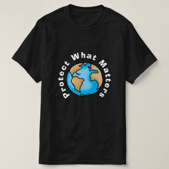 Skydda Det Som Spelar Roll Eco Earth Design T Shirt (Design framsida)