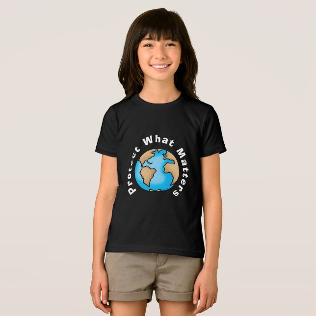 Skydda Det Som Spelar Roll Eco Earth Design T Shirt (Framsida Full)