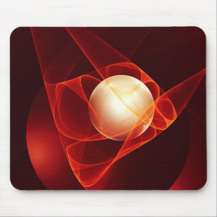 Skydda dig, Modern Abstrakt Red Fractal Art Musmatta