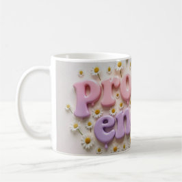 Skydda din energi Pastell Daisy Blommig vykort Kaffemugg