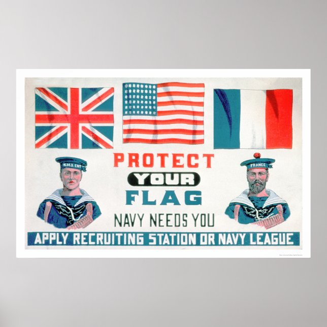 Skydda din Flagga - Navy Needs You (US02143) Poster (Framsidan)