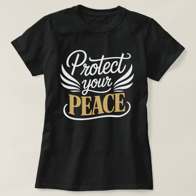 Skydda Din Fred Kalligrafi T-shirt (Design framsida)