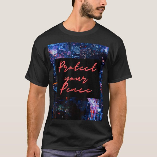 Skydda din fred t shirt (Framsida)