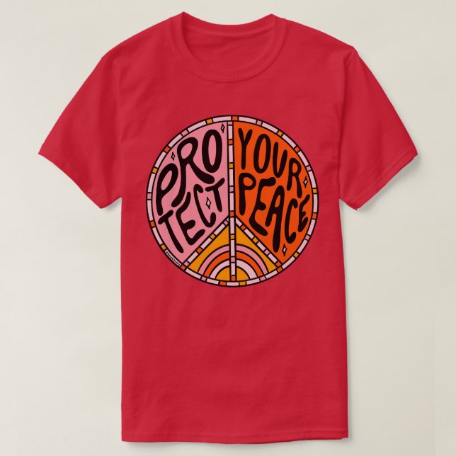 Skydda din fred t shirt (Design framsida)