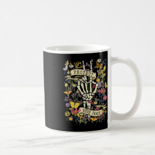 Skydda Din Frid Retro Vildblomma Mental Hälsa  Kaffemugg