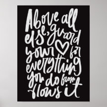 Skydda din hjärtebibelskript Poster