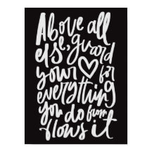 Skydda din hjärtebibelskript Poster