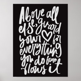 Skydda din hjärtebibelskript Poster