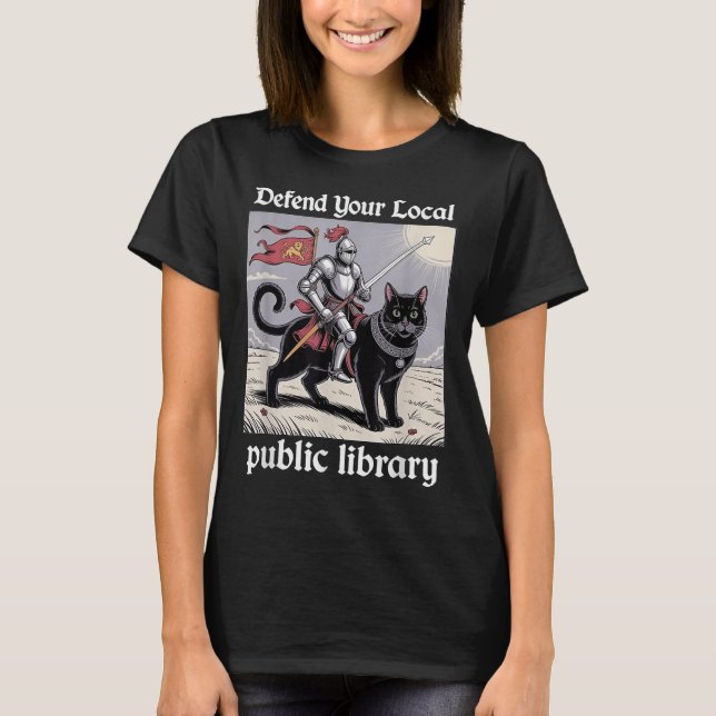 Skydda din lokala offentliga Bibliotek-flotta Knig T Shirt (Framsida)
