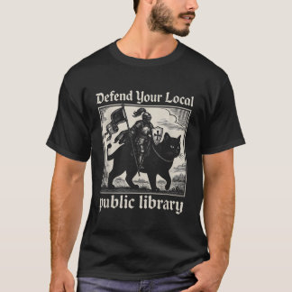 Skydda din lokala offentliga Bibliotek-katt Knight T Shirt