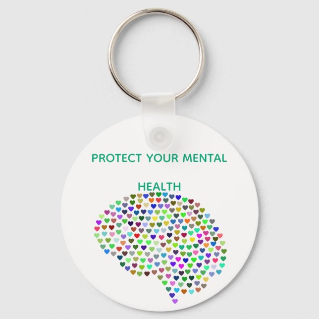 SKYDDA DIN MENTAL HEALTH KEYCHAIN NYCKELRING (Framsida)