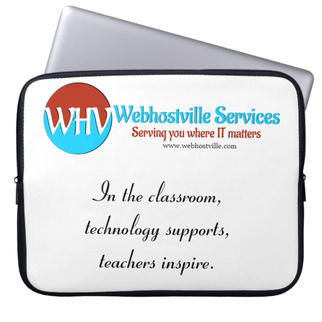 "Skydda din teknik med syfte: inspirationslappa Laptop Fodral (Framsidan)