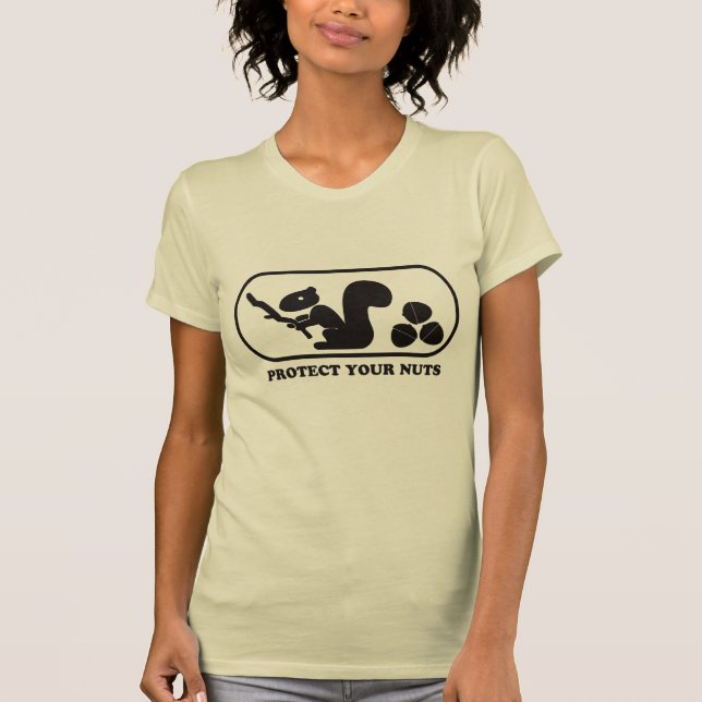 Skydda dina nöt - borta flicka t shirt (Framsida)