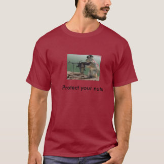 Skydda dina nöt, roligt t-shirt