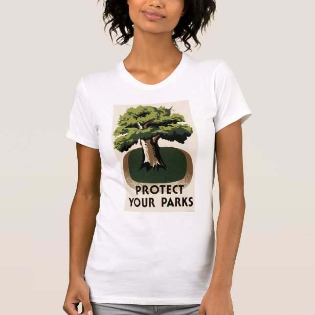 Skydda Dina Parker Tee Shirt (Framsida)