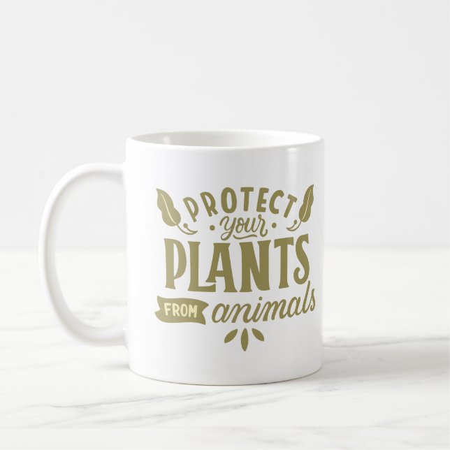 skydda dina växter från djur kaffemugg (Vänster)