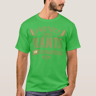 skydda dina växter från djur retro t shirt