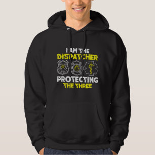 Skydda Dispatch-polisen Brandkår Akutsjukvård 911 Hoodie