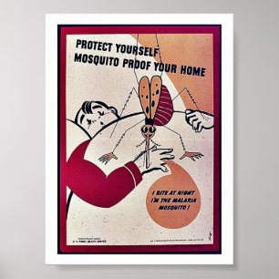 Skydda ditt eget Mosquito-bevis för ditt hem Poster