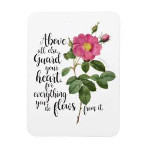 Skydda ditt hjärta - Vintage Ro, Proverbs 4:23 Magnet