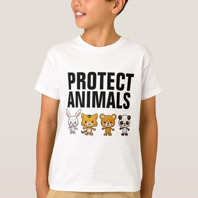 SKYDDA DJUR T-Shirts Tees (Framsida)